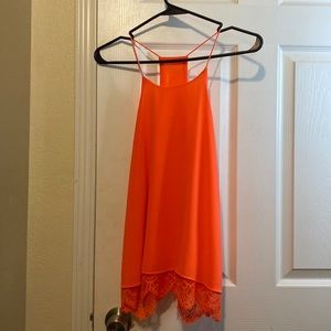 Cute tank with bottom lace